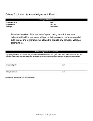 Progressive relies on a named driver exclusion that listed Scott as an. . Driver exclusion form progressive